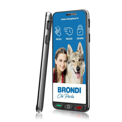 BRONDI AMICO SMARTPHONE S+B CON BASE DI RICARICA (NERO) - SENIOR SMARTPHONE