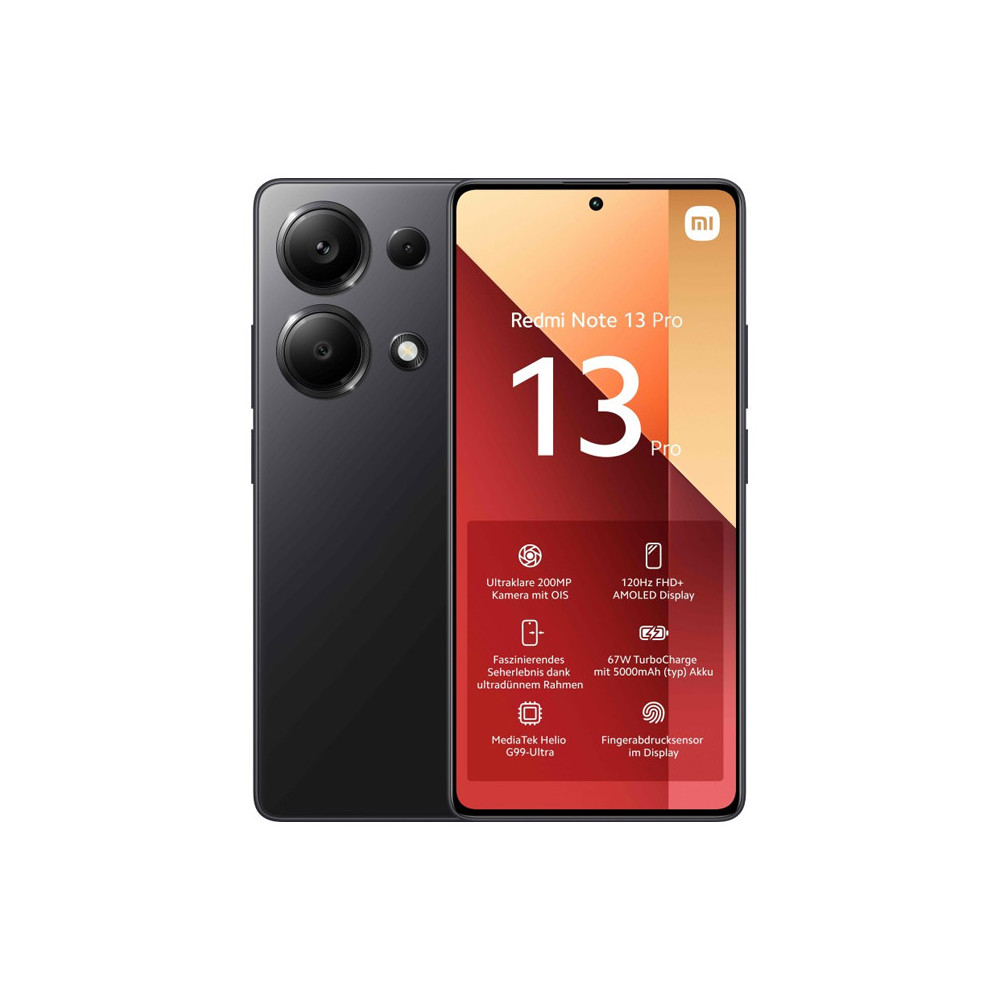 XIAOMI REDMI NOTE 13 PRO - SMARTPHONE 8GB / 256GB - MIDNIGHT BLACK - ITALIA