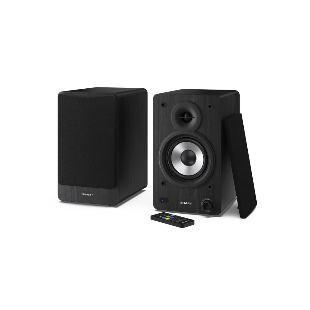 SHARP CP-SS30(BK) - ALTOPARLANTI ATTIVI DA DESKTOP - 60W RMS - CHASSIS LEGNO - BLUETOOTH 5.0 - USB - BLACK