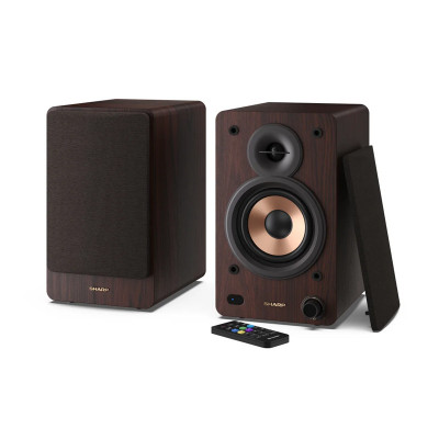 SHARP CP-SS30(BR) - ALTOPARLANTI ATTIVI DA DESKTOP - 60W RMS - CHASSIS LEGNO - BLUETOOTH 5.0 - USB - BROWN