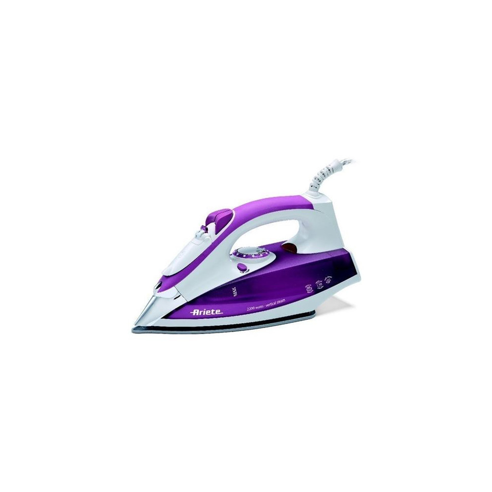 ARIETE STEAM IRON 2200 (6215/10) - FERRO DA STIRO - PUNTA SLIM - PIASTRA ACCIAIO INOX - COLPO VAPORE - SELF CLEANING - 2200W