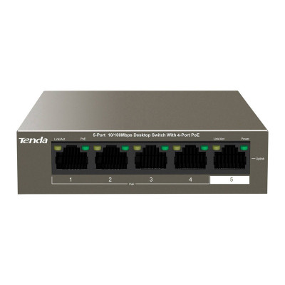 TENDA TEF1105P-4-63W - DESKTOP SWITCH 5 PORTE CON 4 PORTE POE - 10/100 MBPS - CHASSIS METALLO