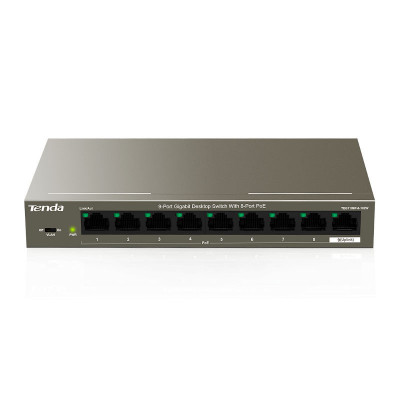 TENDA TEF1109P-8-102W - DESKTOP SWITCH 9 PORTE CON 8 PORTE POE - 10/100 MBPS - CHASSIS METALLO