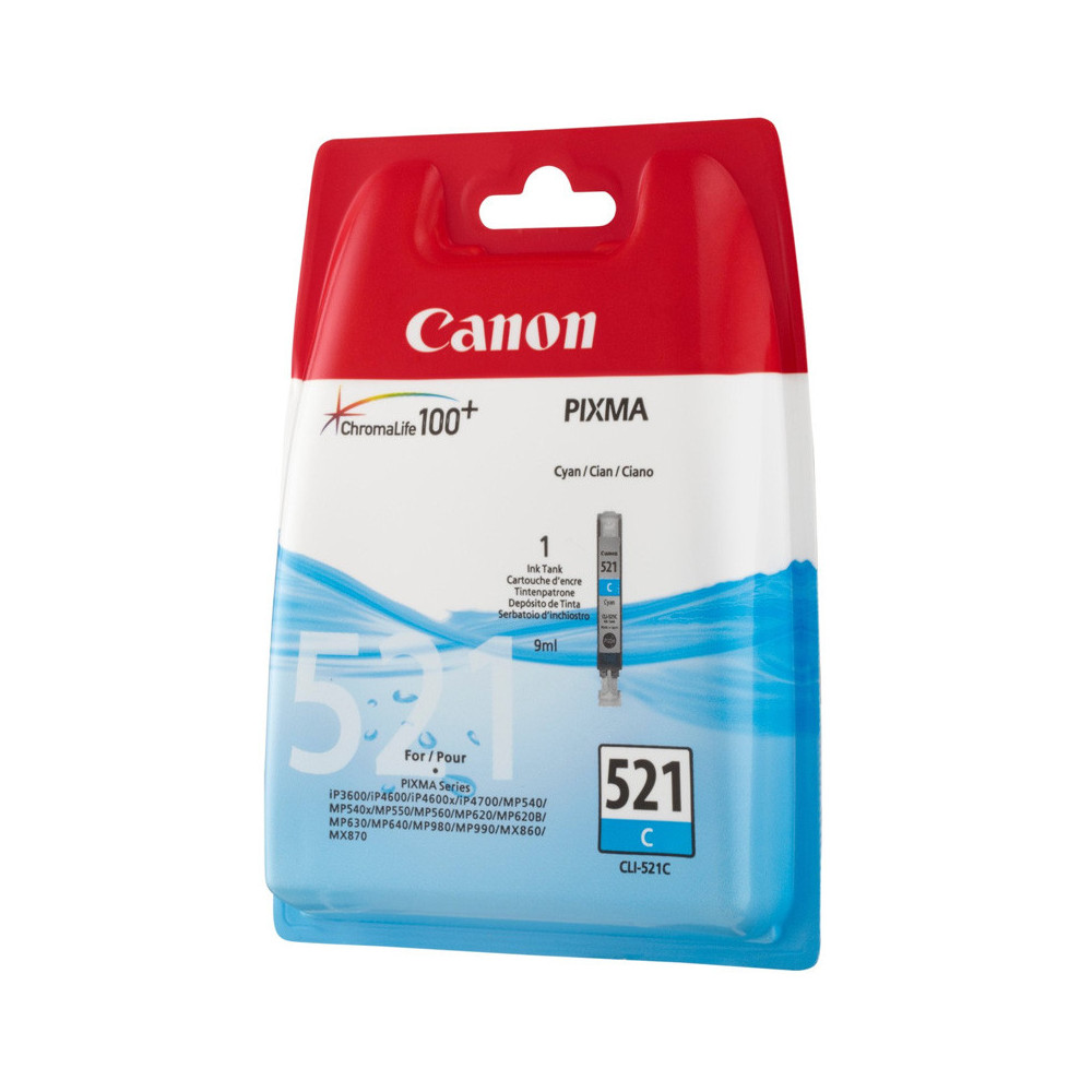 CANON CLI-521 CIANO (2934B001) - CARTUCCIA ORIGINALE