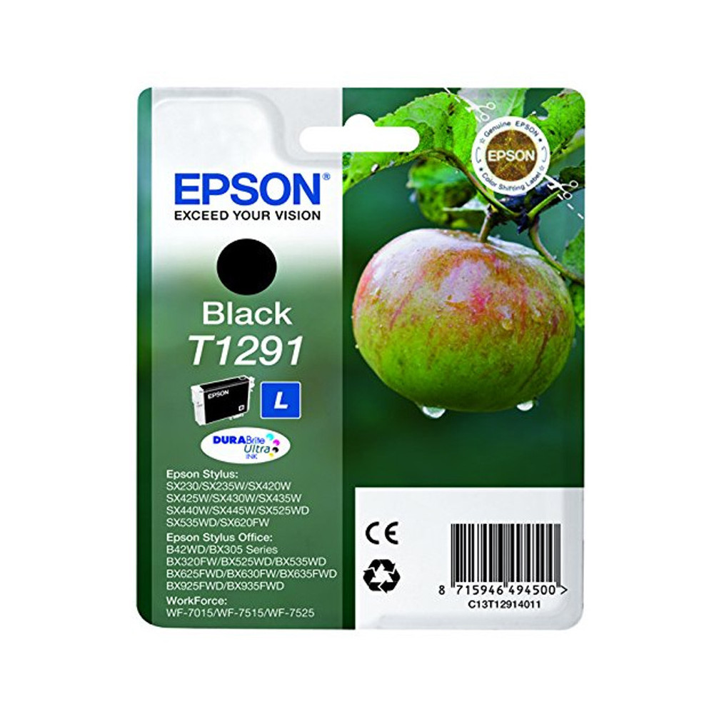 EPSON T1291 BLACK (C13T12914011) - CARTUCCIA ORIGINALE