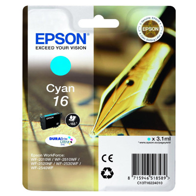 EPSON T16 CIANO (C13T16224010) - CARTUCCIA ORIGINALE