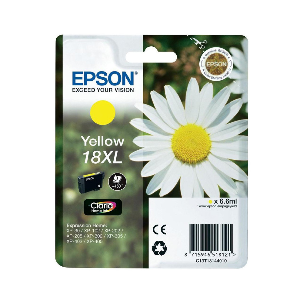 EPSON T18XL YELLOW (C13T1844020) - CARTUCCIA ORIGINALE AD ALTA EFFICIENZA