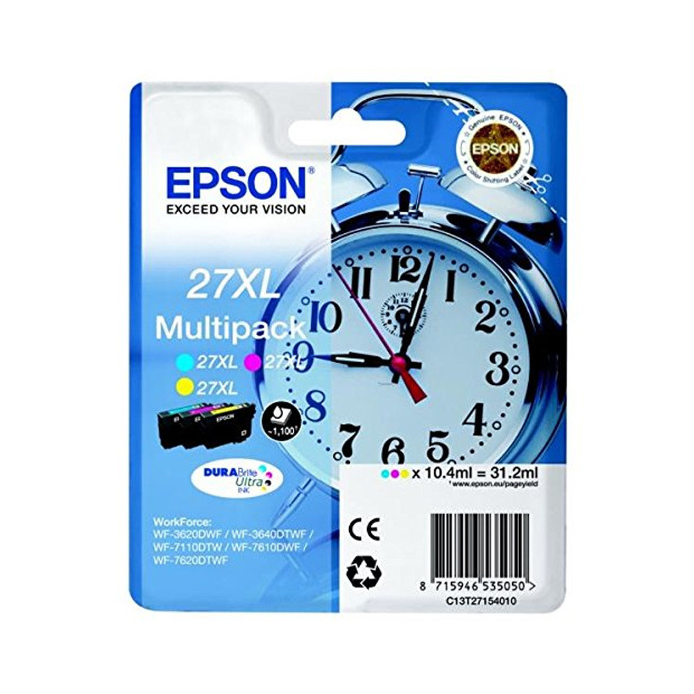 EPSON T27XL MULTIPACK TRI-COLOR (C13T27154010) - CARTUCCIA ORIGINALE AD ALTA EFFICIENZA