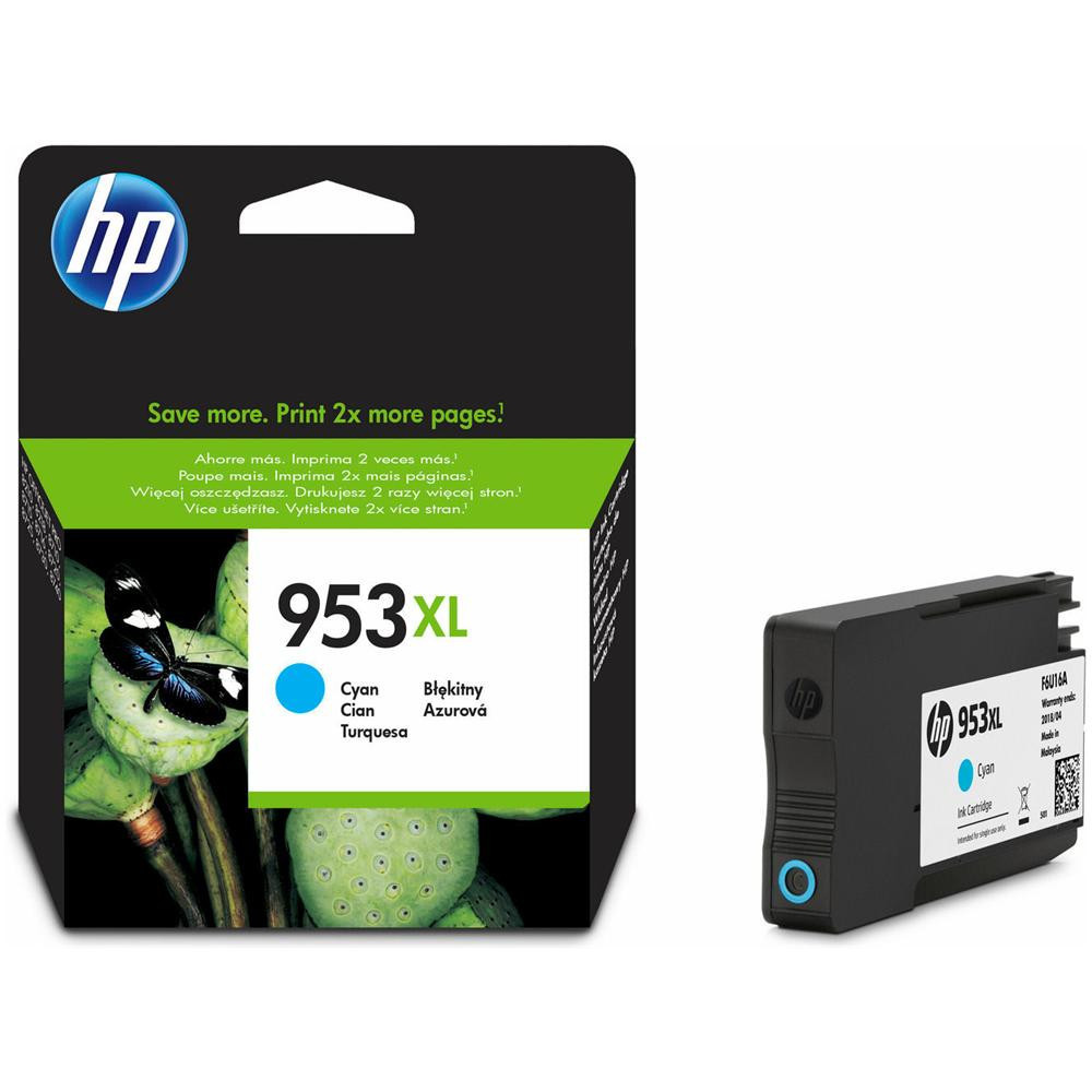 HP 953XL CIANO (F6U16AE) - CARTUCCIA ORIGINALE AD ALTA EFFICIENZA