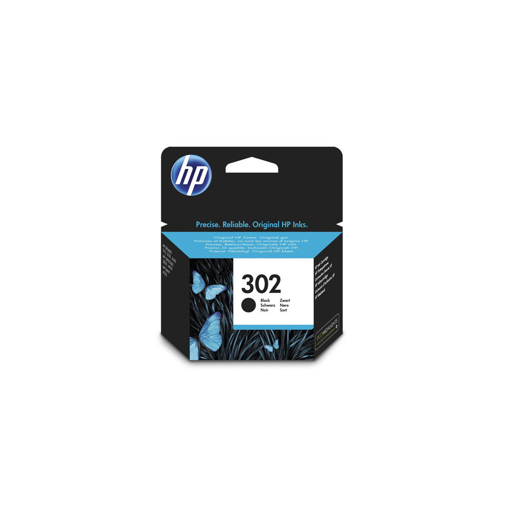 HP 302 BLACK (F6U66AE) - CARTUCCIA ORIGINALE