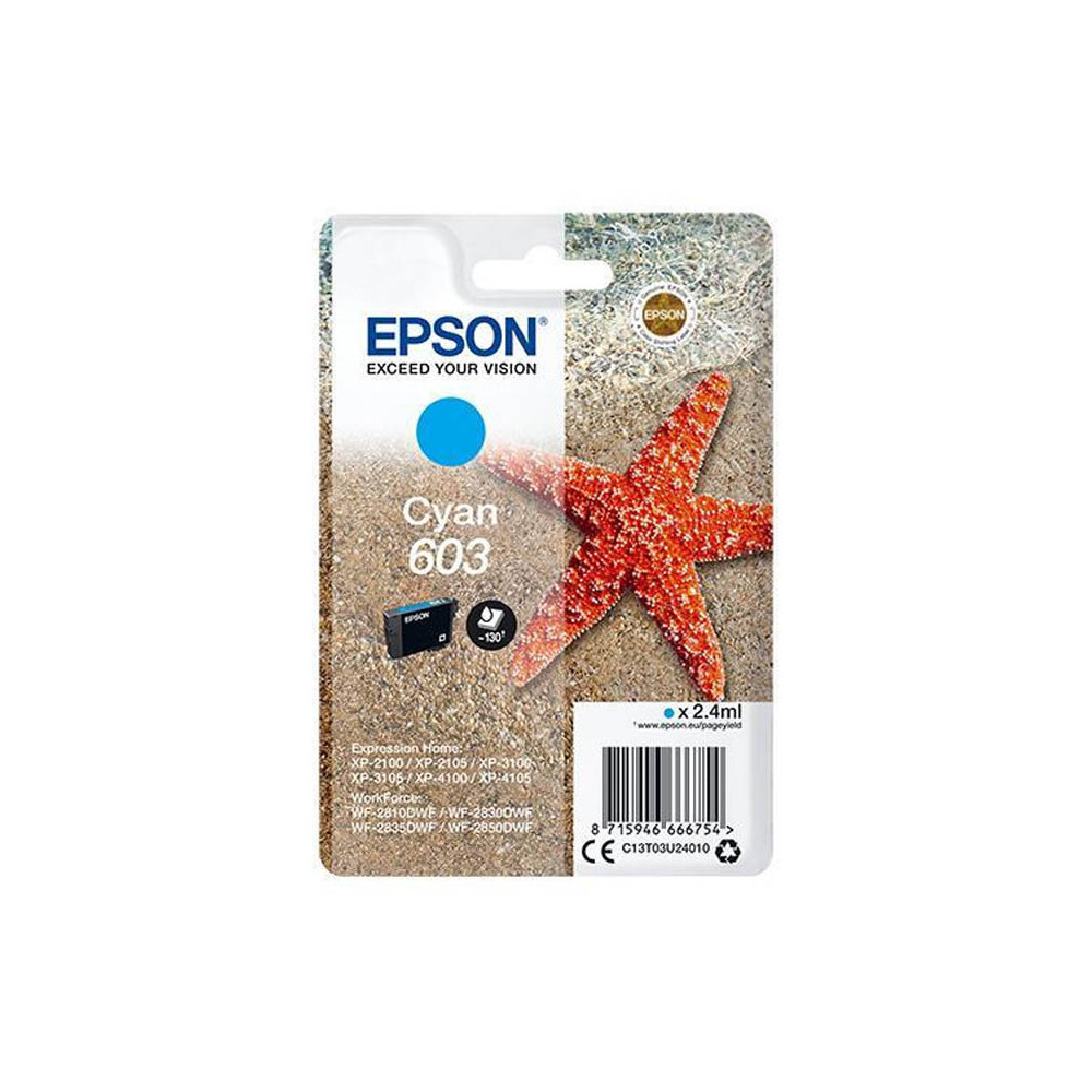 EPSON 603 CIANO (C13T03U24010) - CARTUCCIA ORIGINALE