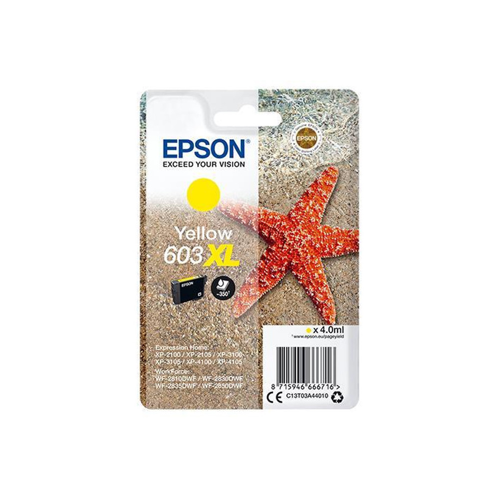 EPSON 603XL YELLOW (C13T03A44010) - CARTUCCIA ORIGINALE AD ALTA EFFICIENZA