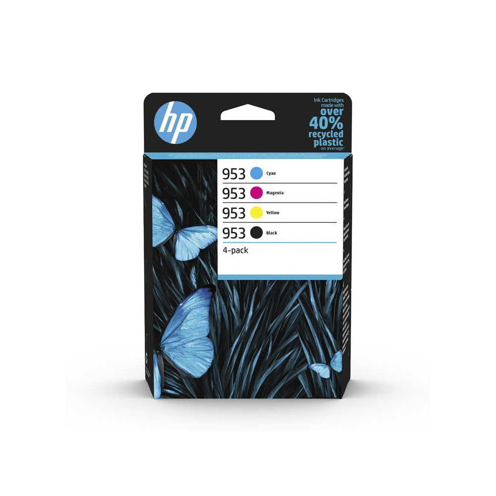 HP 953 4-PACK (6ZC69AE) - BLACK + CIANO + MAGENTA + YELLOW - CARTUCCIA ORIGINALE