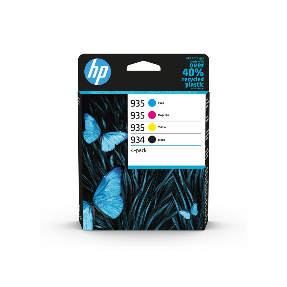 HP 935 4-PACK (6ZC72AE) - BLACK (934) + CIANO + MAGENTA + YELLOW - CARTUCCIA ORIGINALE