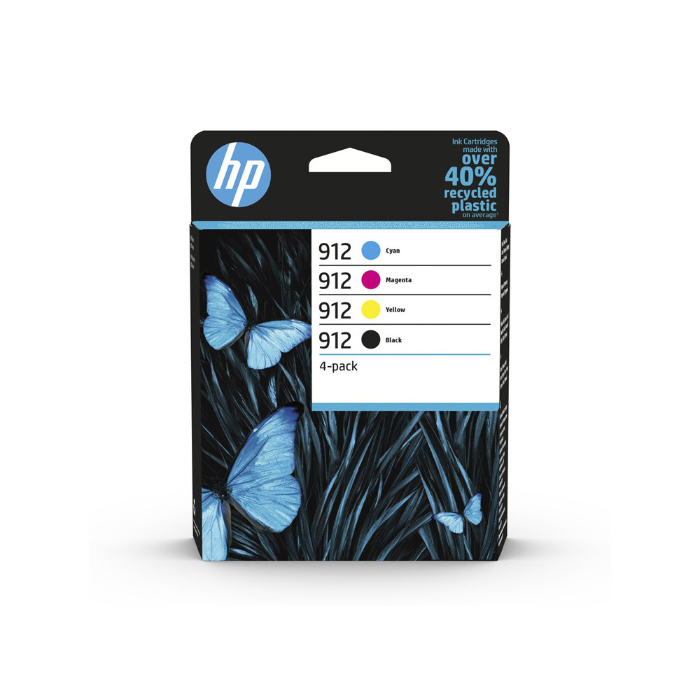 HP 912 4-PACK (6ZC74AE) - BLACK + CIANO + MAGENTA + YELLOW - CARTUCCIA ORIGINALE