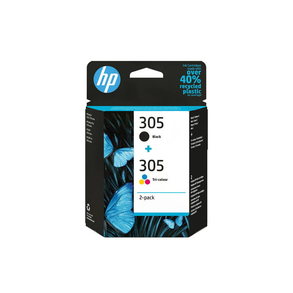 HP 305 2-PACK (6ZD17AE) - BLACK + TRI-COLOR - CARTUCCIA ORIGINALE