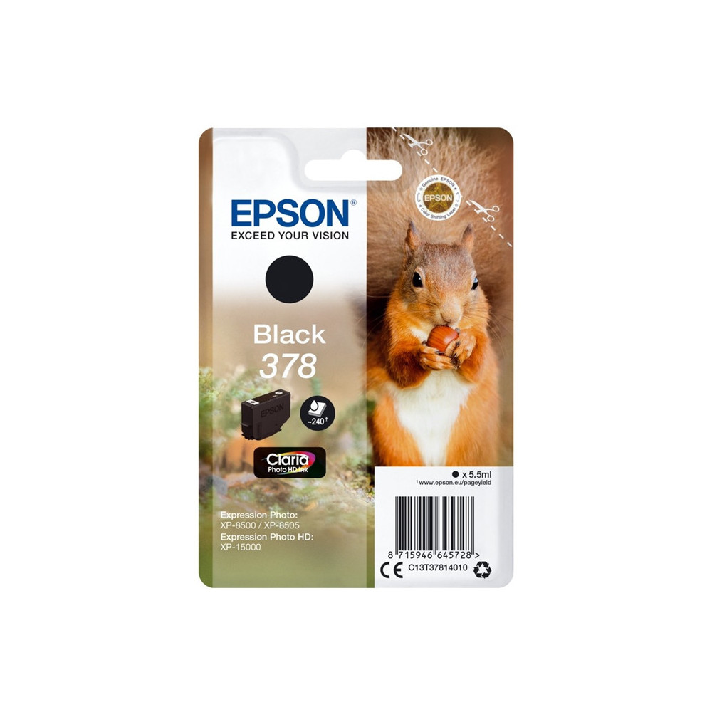 EPSON 378 BLACK (C13T37814020) - CARTUCCIA ORIGINALE