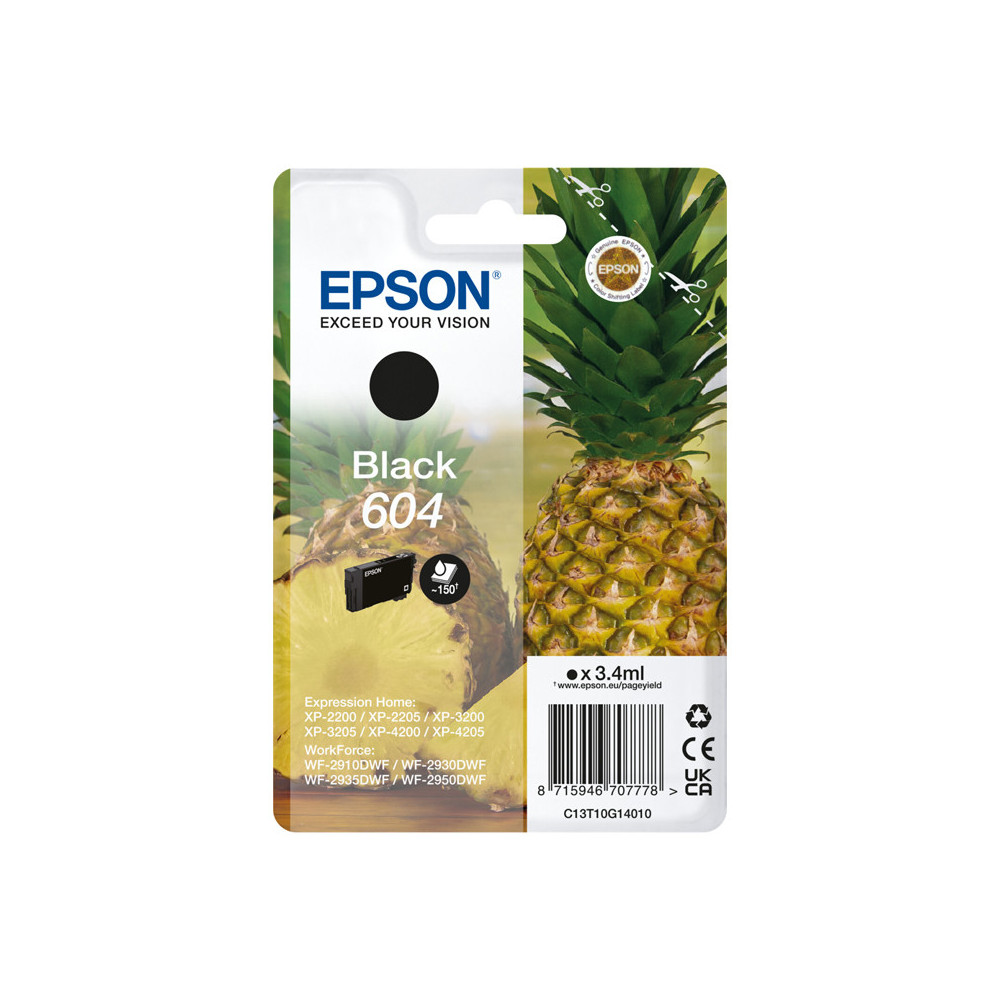 EPSON 604 BLACK (C13T10G14020) - CARTUCCIA ORIGINALE