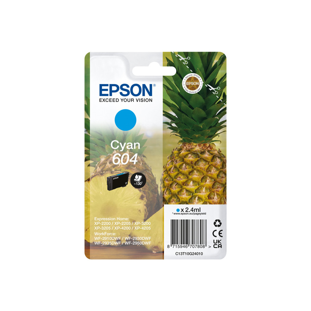 EPSON 604 CIANO (C13T10G24010) - CARTUCCIA ORIGINALE