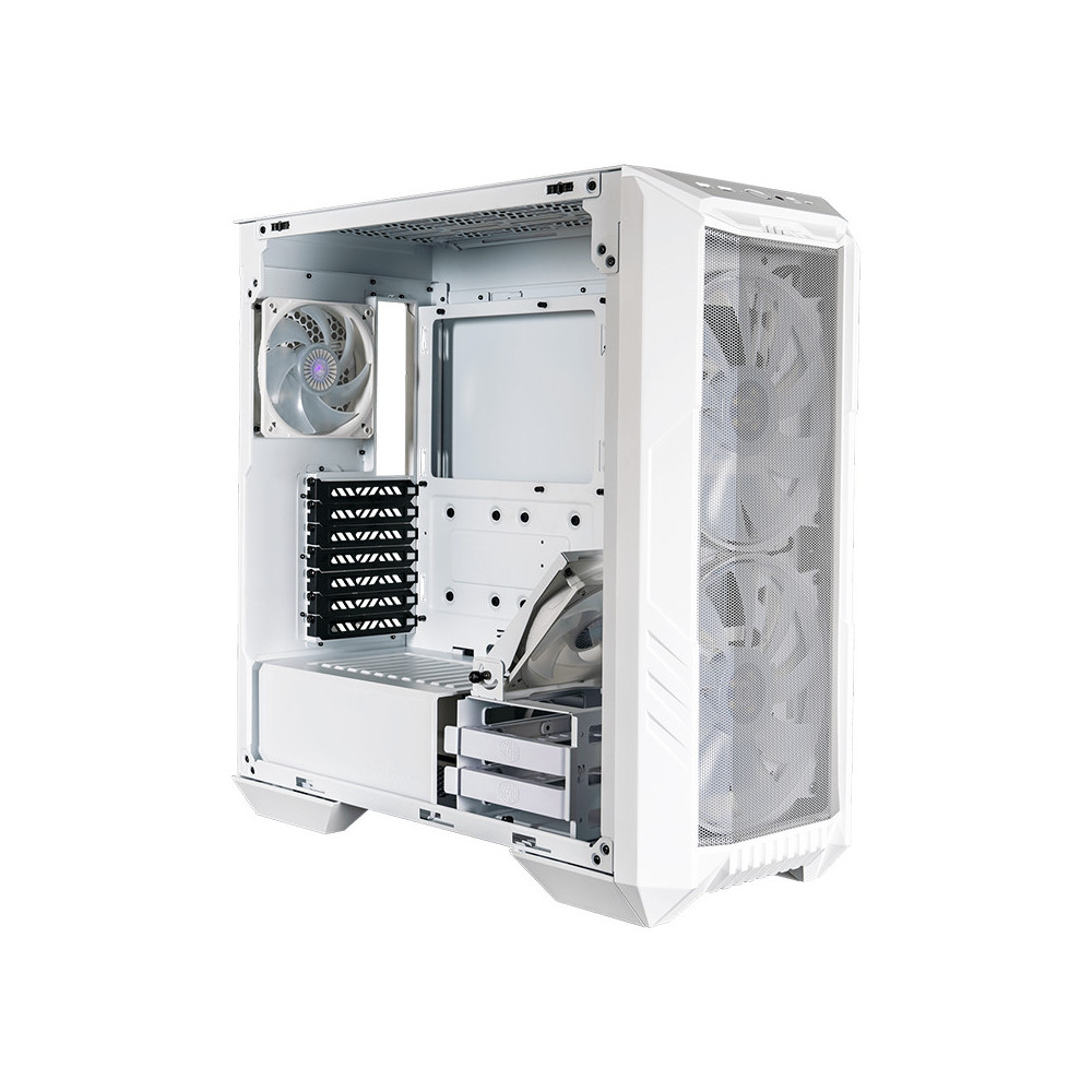 COOLER MASTER HAF 500 WHITE - CASE MID TOWER - 2xUSB3.2USB3.2 typeC2x2.5/3.5HDD2x2.5SSD2x200mm ARGB Fr.Fans120mm ARGB PWM rear f