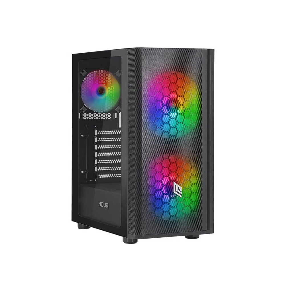 NOUA ORIZON M101 - CASE MID TOWER - NERO - VENTOLA ARGB - SUPPORTA DISSIPAZIONE A LIQUIDO