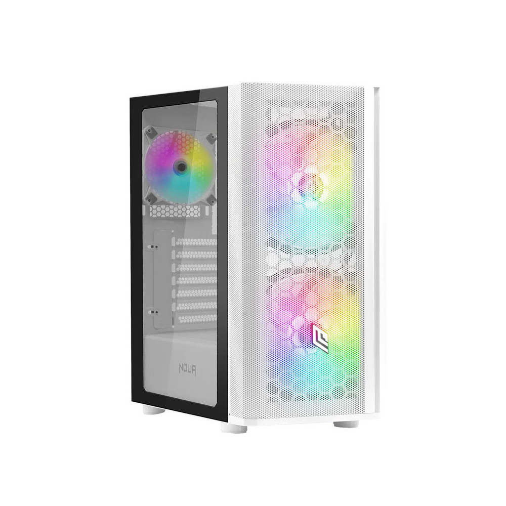 NOUA ORIZON M111 - CASE ATX BIANCO - VENTOLA ARGB - SUPPORTA DISSIPAZIONE A LIQUIDO