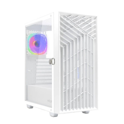 NOUA DIAMOND C112 - CASE MID TOWER - BIANCO - PANNELLO VETRO TEMPERATO - VENTOLA ARGB PREINSTALLATA