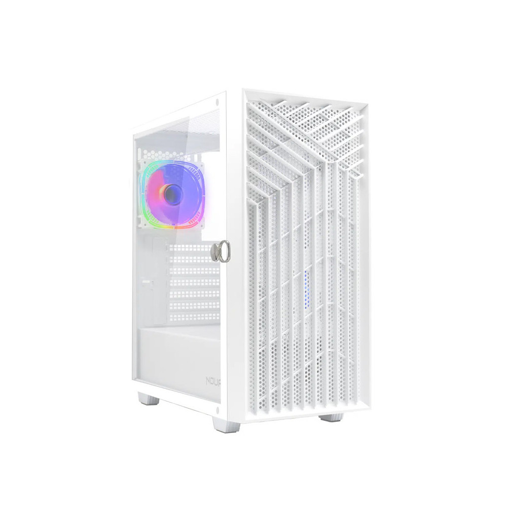 NOUA DIAMOND C112 - CASE MID TOWER - BIANCO - PANNELLO VETRO TEMPERATO - VENTOLA ARGB PREINSTALLATA