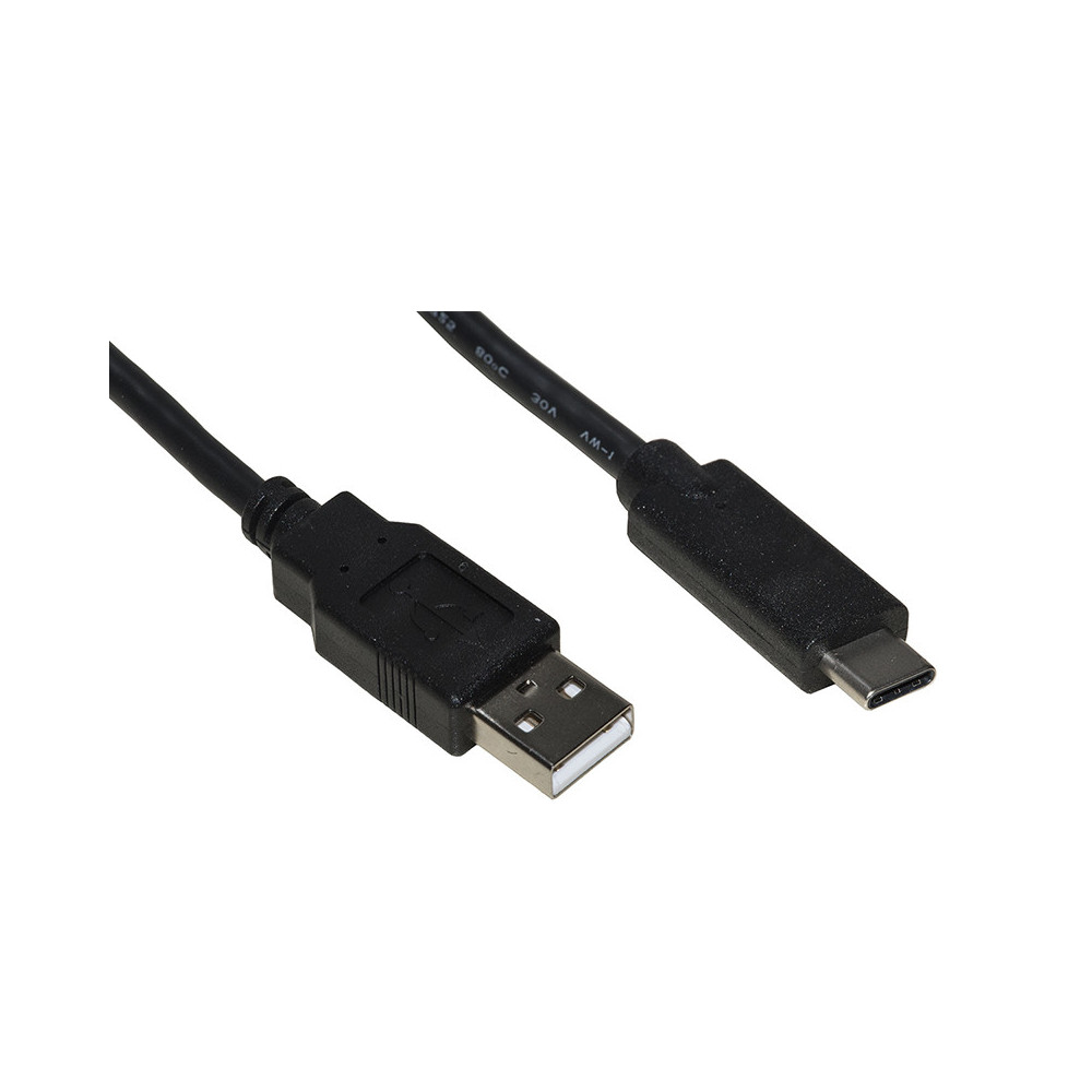 CAVO USB TYPE-A - USB TYPE-C 1.8MT BLACK