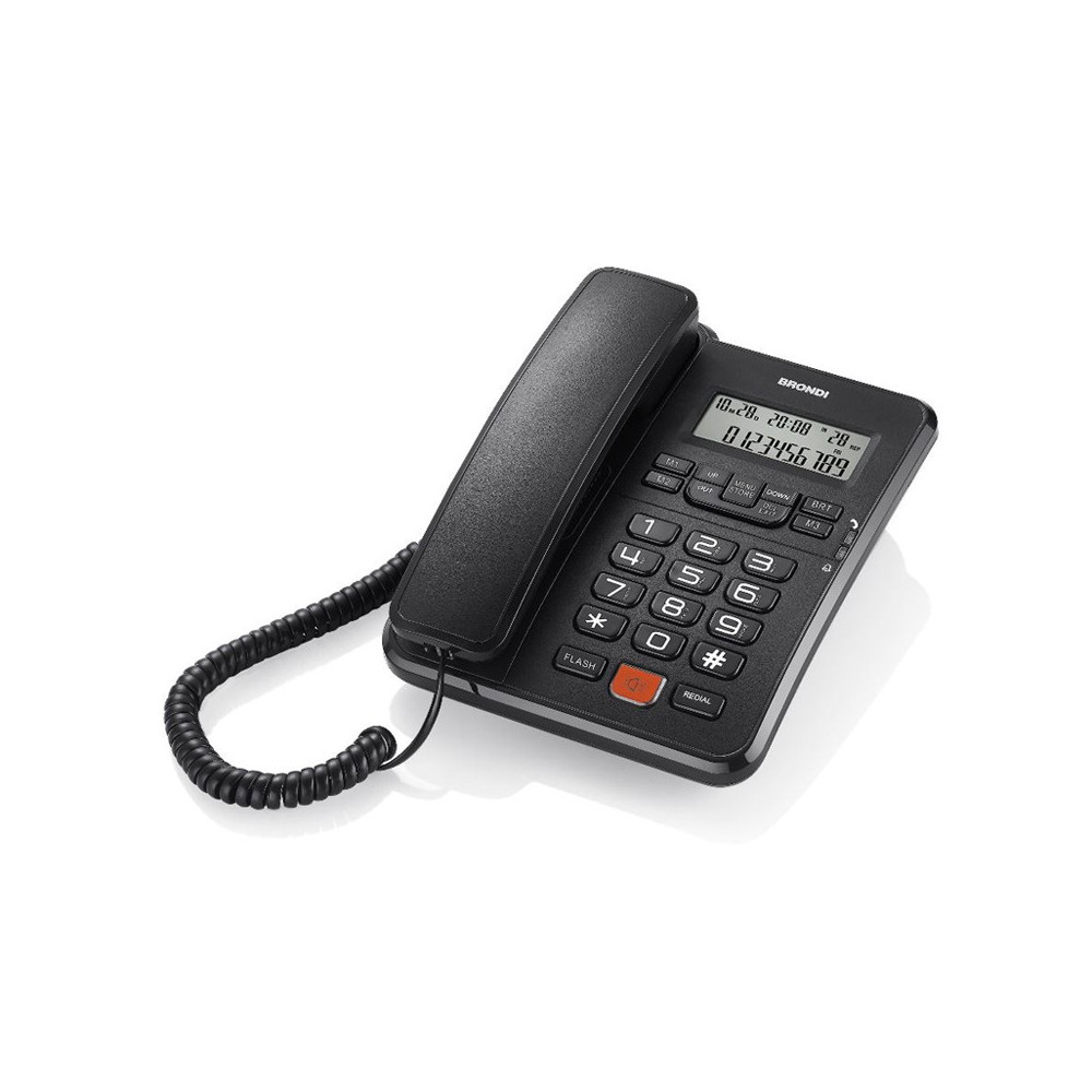 BRONDI OFFICE DESK (NERO) - TELEFONO CORDED - LCD - TASTI GRANDI