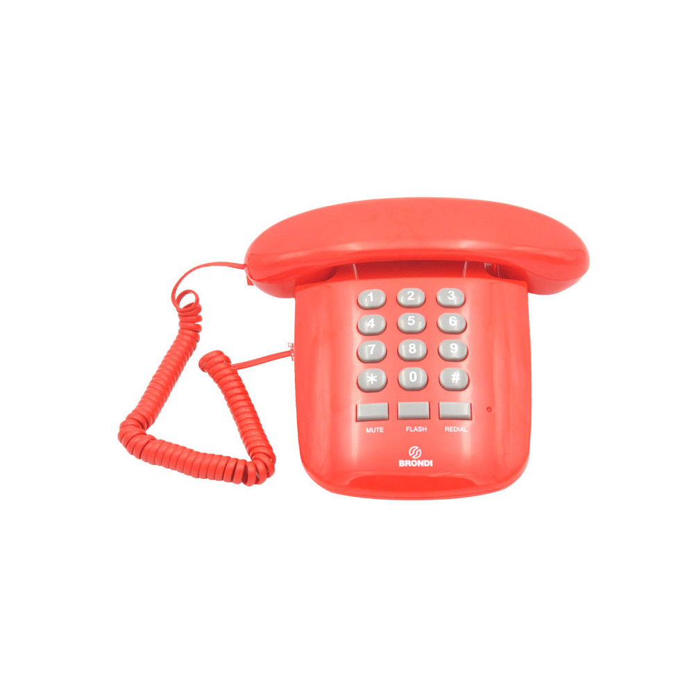 BRONDI SOLE (ROSSO) - TELEFONO CORDED - DESIGN RETRO''