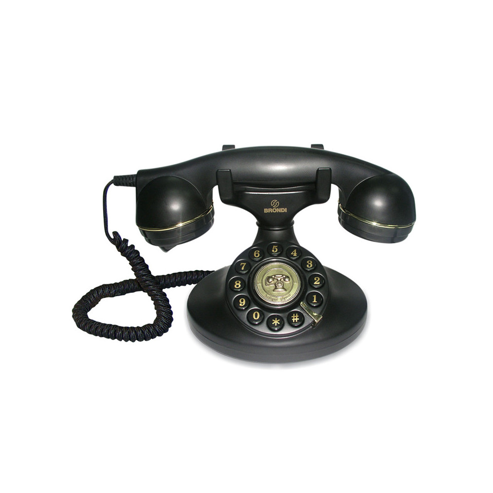 BRONDI VINTAGE 10 (NERO) - TELEFONO CORDED - DESIGN RETRO''