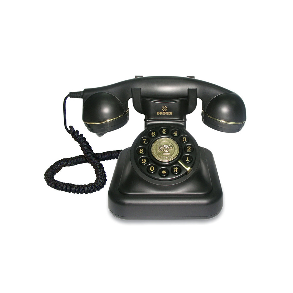 BRONDI VINTAGE 20 (NERO) - TELEFONO CORDED - DESIGN RETRO''