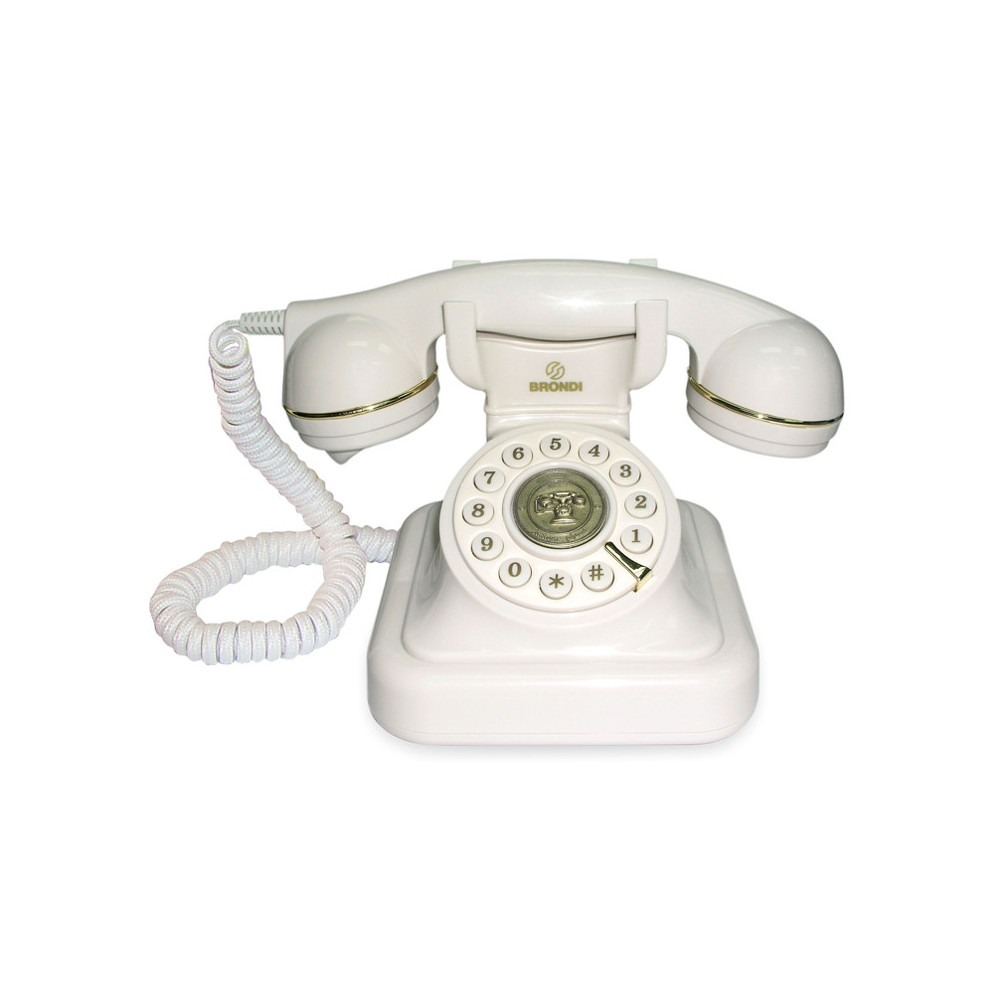 BRONDI VINTAGE 20 (BIANCO) - TELEFONO CORDED - DESIGN RETRO''