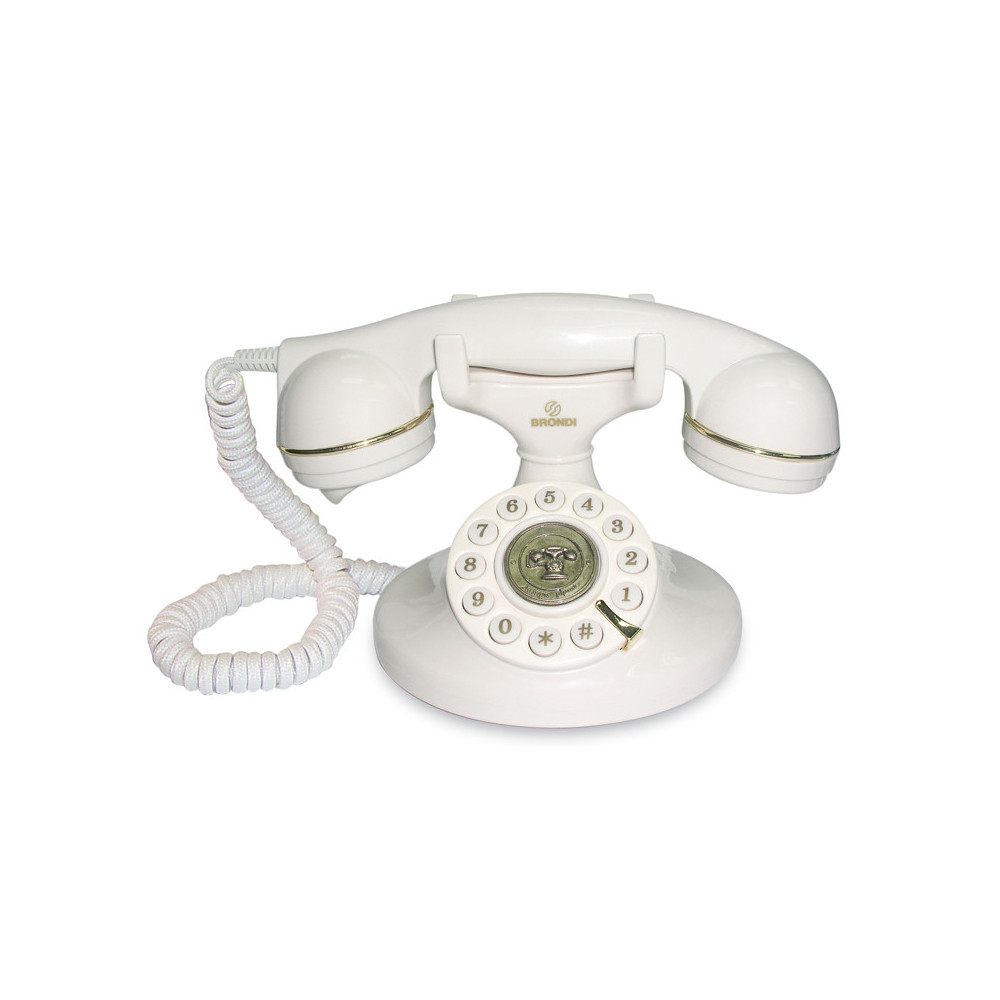 BRONDI VINTAGE 10 (BIANCO) - TELEFONO CORDED - DESIGN RETRO''