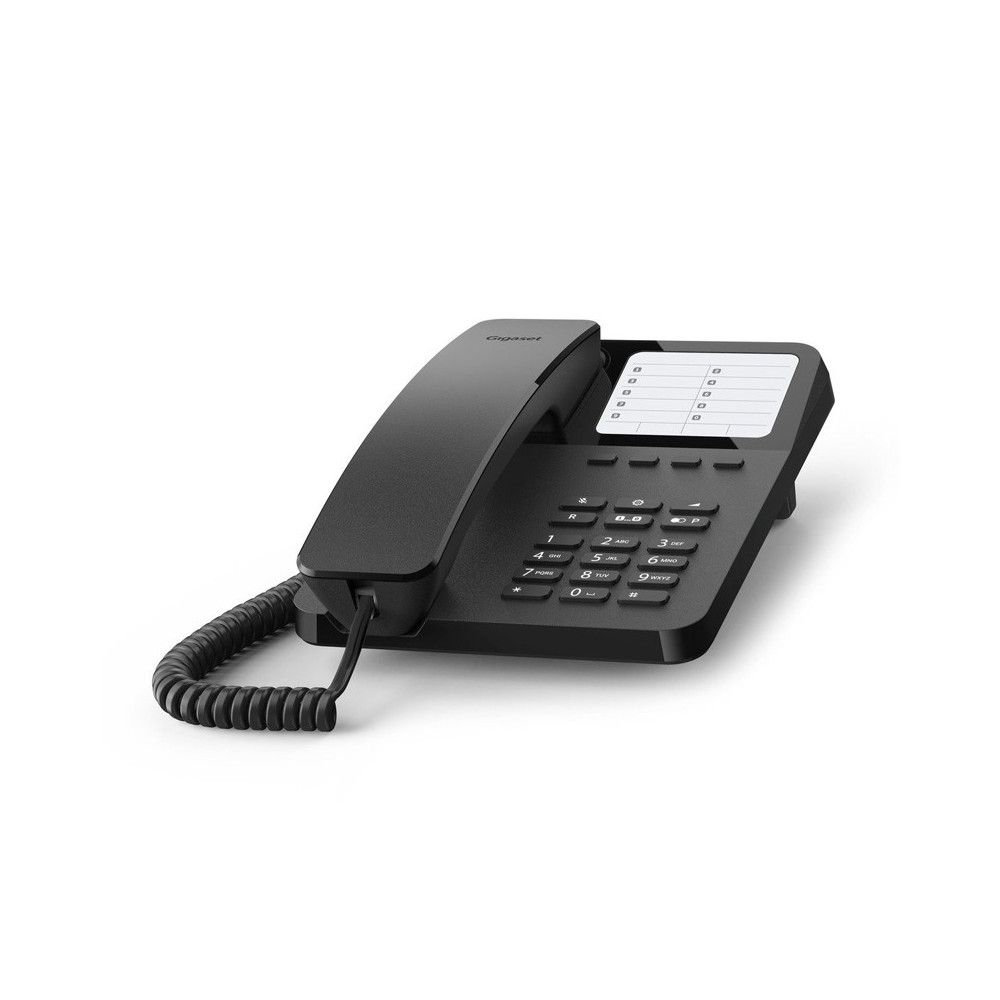 GIGASET DESK 400 (NERO) - TELEFONO CORDED - COMPATIBILE CENTRALINI TELEFONICI E APPARECCHI ACUSTICI