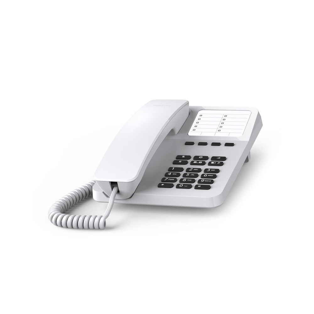 GIGASET DESK 400 (BIANCO) - TELEFONO CORDED - COMPATIBILE CENTRALINI TELEFONICI E APPARECCHI ACUSTICI