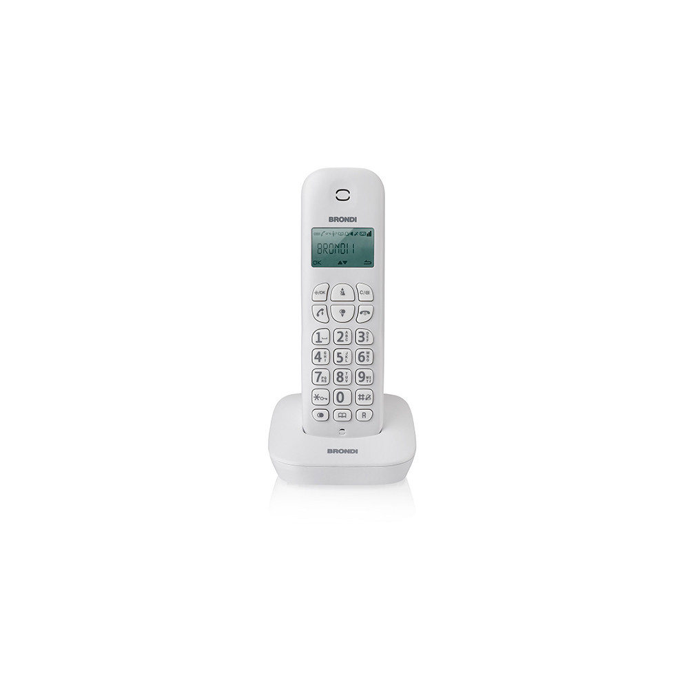 BRONDI GALA (BIANCO) - TELEFONO CORDLESS - ECO DECT - DECT GAP - SVEGLIA