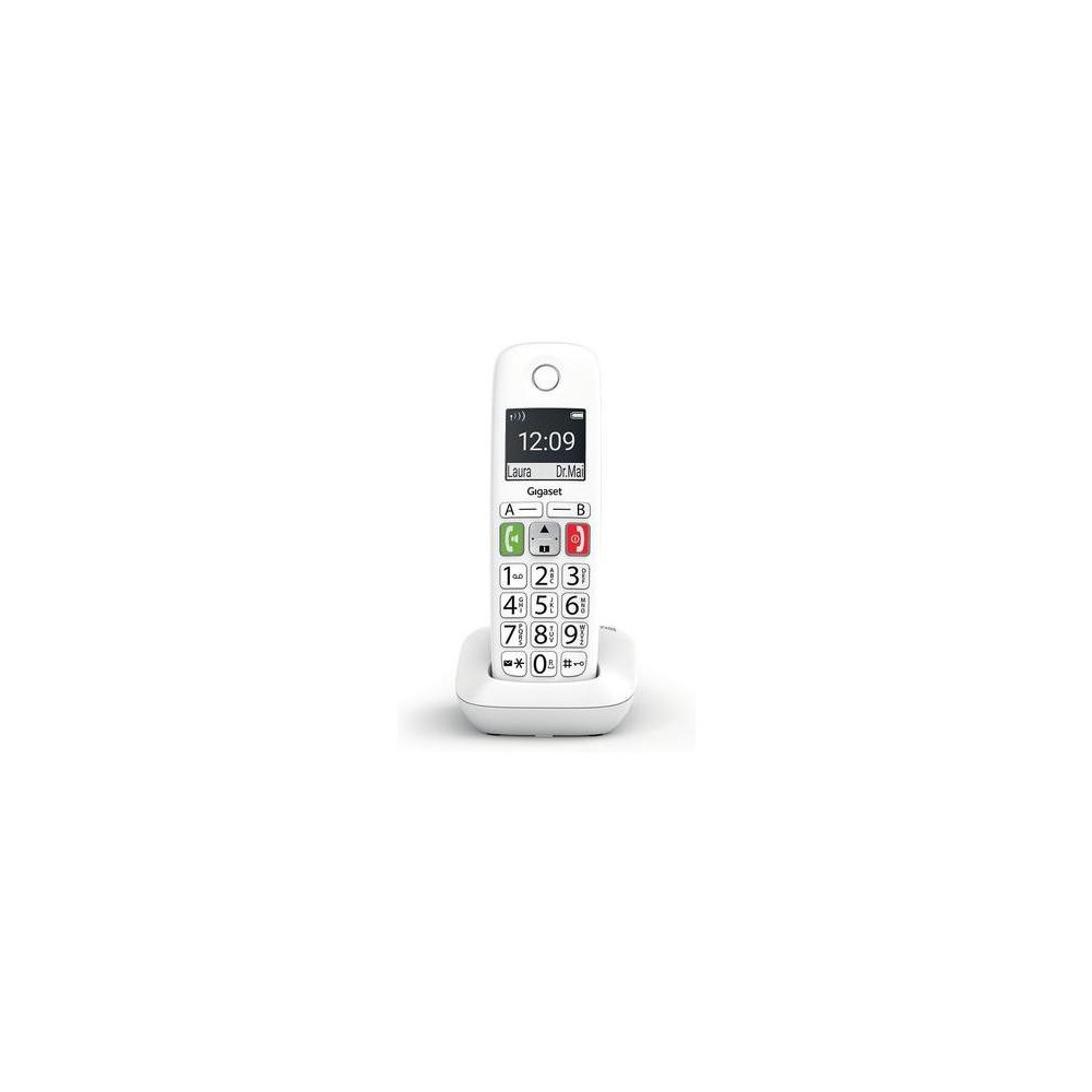 GIGASET E290 (BIANCO) - TELEFONO CORDLESS SENIOR - VIVAVOCE - TASTI GRANDI