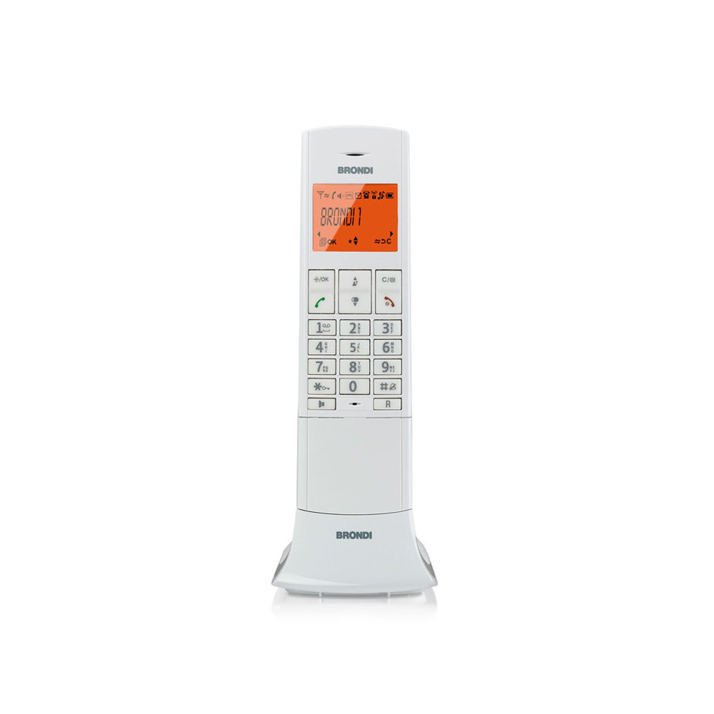 BRONDI LEMURE (BIANCO) - TELEFONO CORDLESS - VIVAVOCE - ECO DECT - DECT GAP