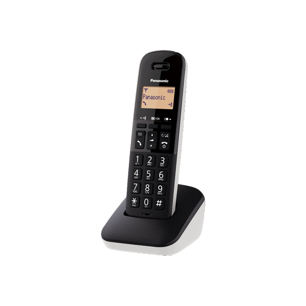 PANASONIC KX-TGB610JT (NERO/BIANCO) - TELEFONO CORDLESS - IMPUGNATURA ANTISCIVOLO - AUTONOMIA IN CHIAMATA 18H