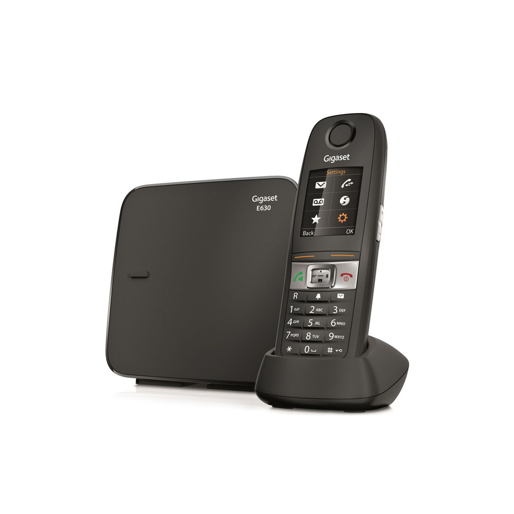 GIGASET E630 (NERO) - TELEFONO CORDLESS - IP65 - PROFILI AUDIO - VIVAVOCE