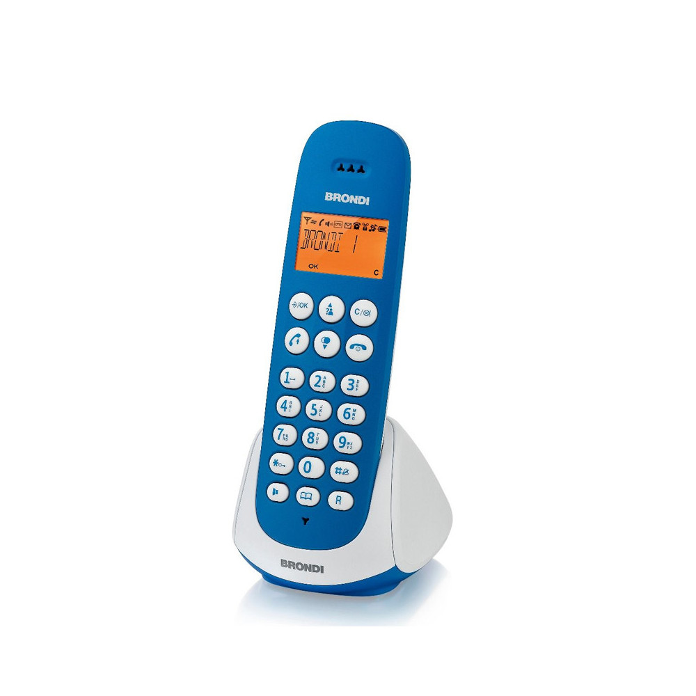 BRONDI ADARA (BLU/BIANCO) - TELEFONO CORDLESS - VIVAVOCE - SVEGLIA