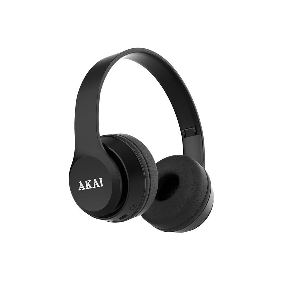 AKAI BTH04A - CUFFIA OVER-EAR WIRELESS BLUETOOTH - DESIGN PIEGHEVOLE - MICROFONO INTEGRATO