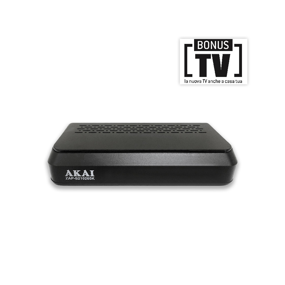 AKAI ZAP-S210265K - DECODER COMBO DVB-S2 + DVB-T2 HD - MAIN10 - H265 HEVC - USB - LAN - HDMI