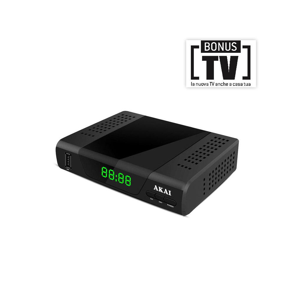 AKAI ZAP26510K-L - DECODER DVB-T2 HD - MAIN10 - H265 HEVC - USB - LAN - HDMI