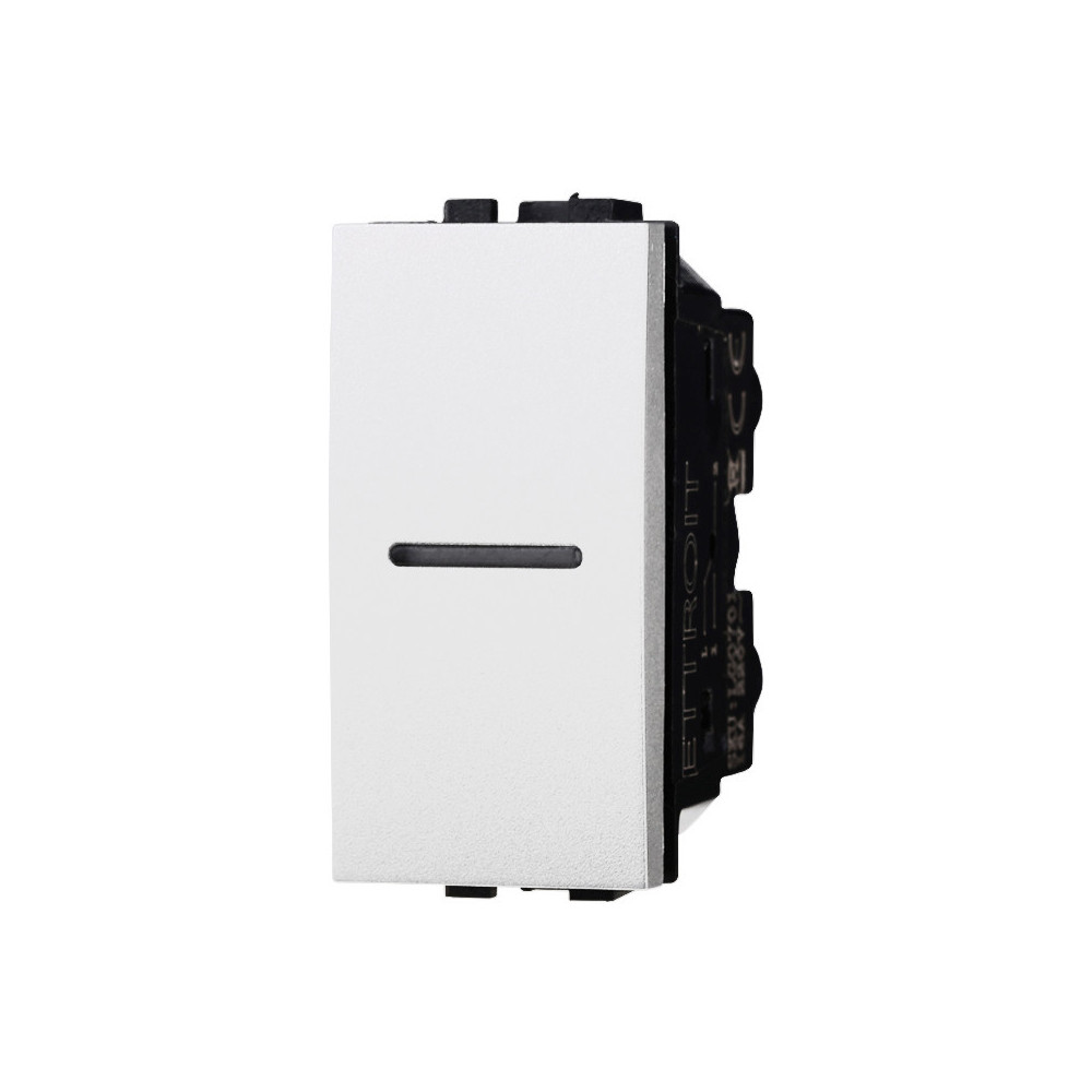 ETTROIT DEVIATORE UNIPOLARE ASSIALE 16A - SERIE SPACE - BIANCO (LB0701) Compatibile BTicino Living