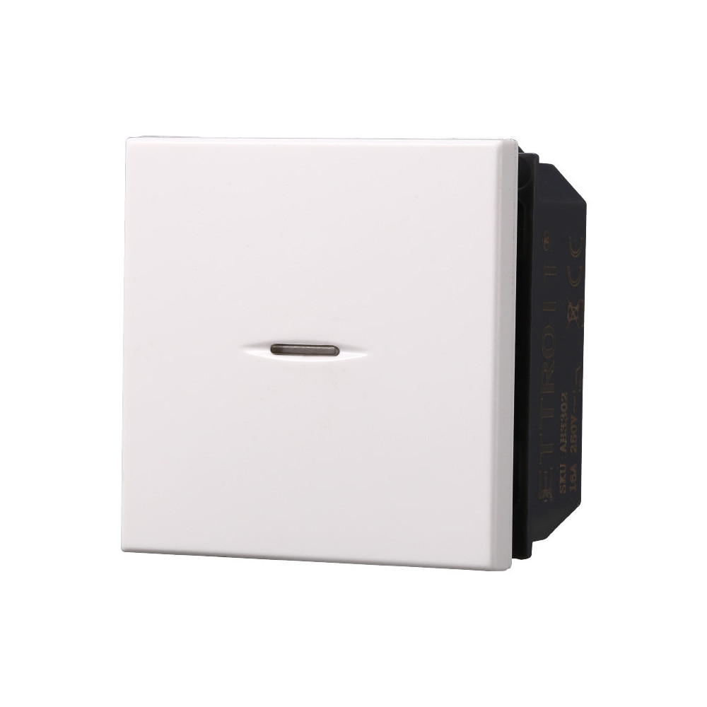 ETTROIT DEVIATORE ASSIALE 2 POSTI16A - SERIE MOON - BIANCO (AB3302) Compatibile BTicino Axolute