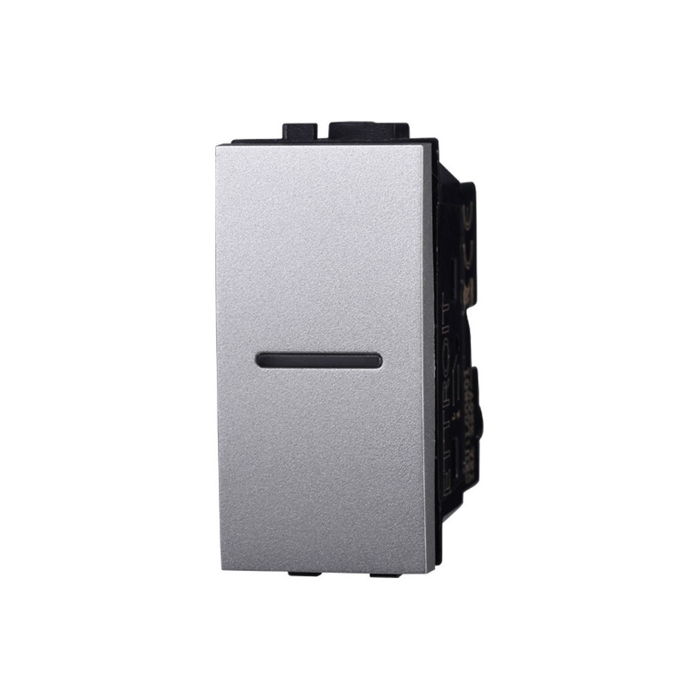 ETTROIT DEVIATORE UNIPOLARE ASSIALE 16A - SERIE SPACE - GRIGIO (LG0701) Compatibile BTicino Living