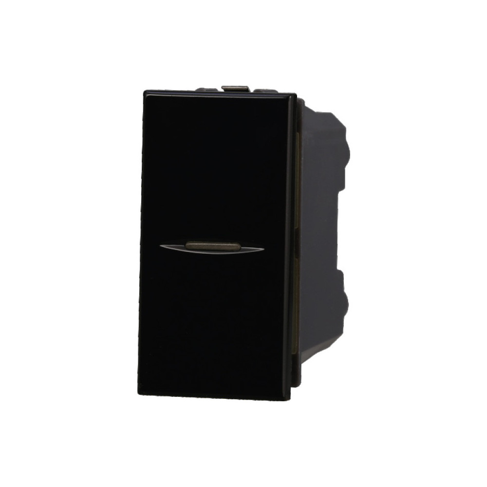 ETTROIT DEVIATORE UNIPOLARE ASSIALE 16A - SERIE MOON - NERO (AN0701) Compatibile BTicino Axolute